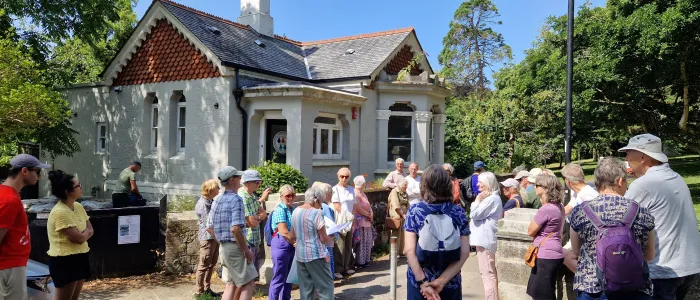 The group met outside the Park Pharmacy Trust